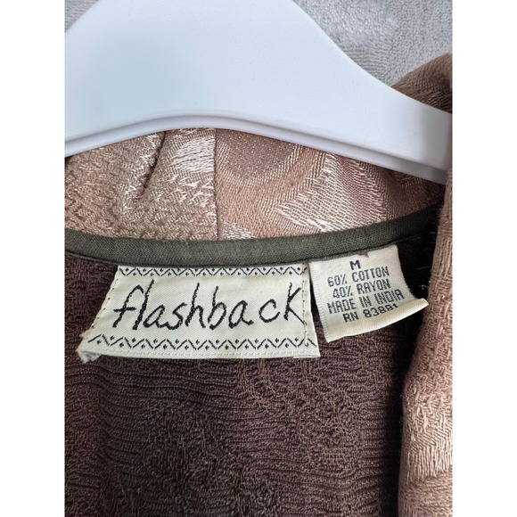 Flashback Quilted Jacket Geometric Print Brown Beige Women's Size M‎ - Picture 7 of 9